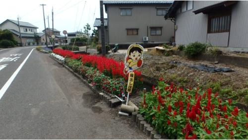 下司町町内花だん