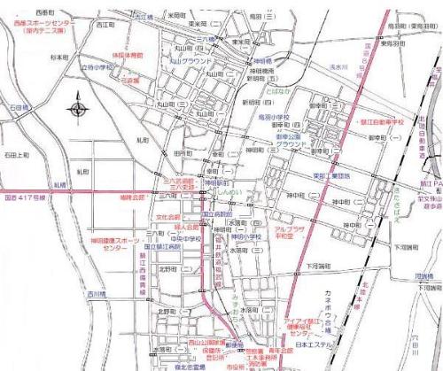 鯖江市内の地図