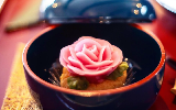 和菓子 あんこ 花 漆器