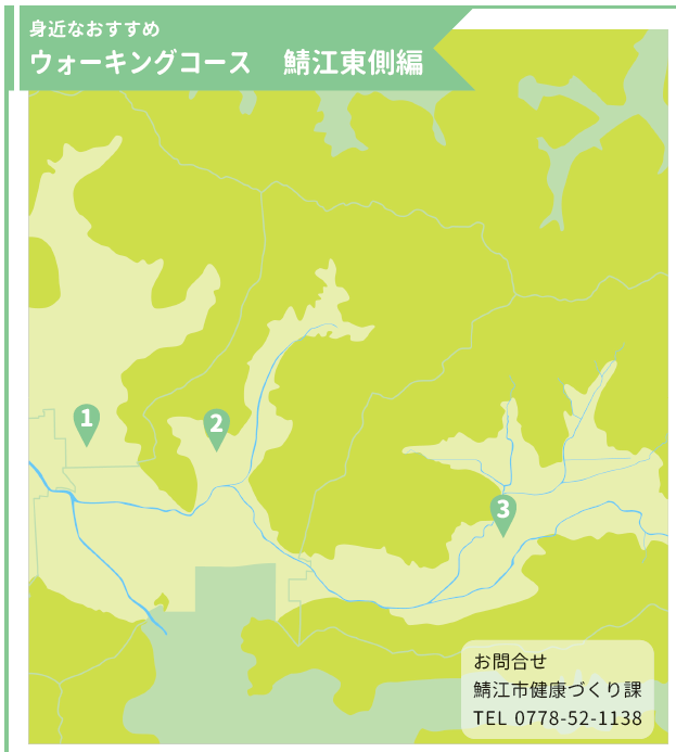 ウォーキングコース鯖江東側