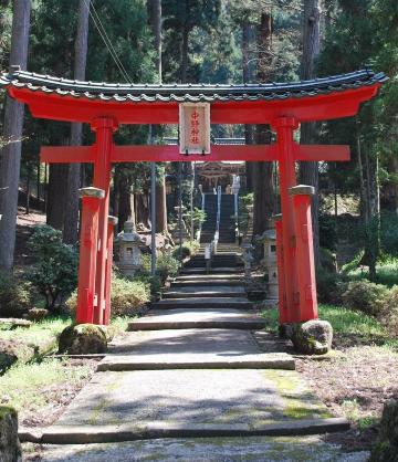 中野神社参道鳥居。