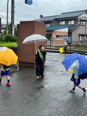 立待小学校あいさつ運動