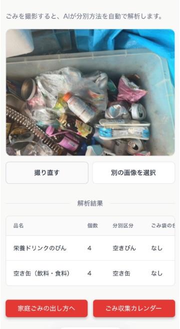 分別の判定結果
