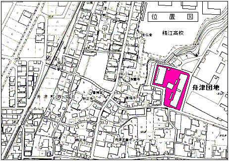 舟津団地付近見取り図