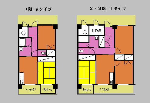 平井団地C棟間取り図