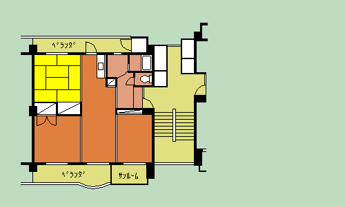 定次団地A棟間取り図