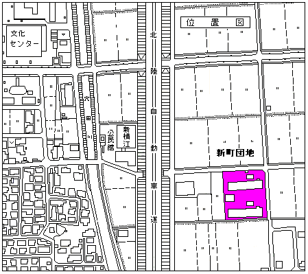 新町団地付近見取り図