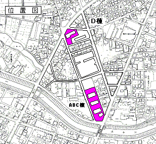 鳥羽団地付近見取り図