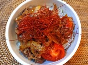 越のルビーのさっぱり牛丼