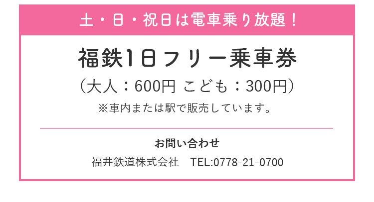 福鉄1日フリー乗車券