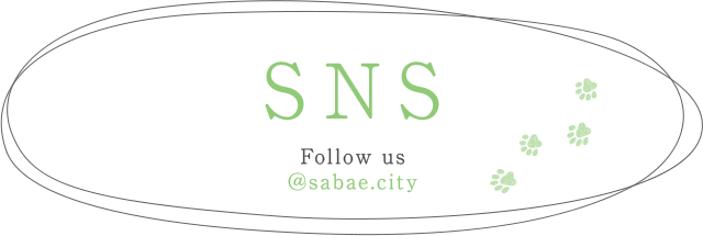 SNS Follow us @sabae.city